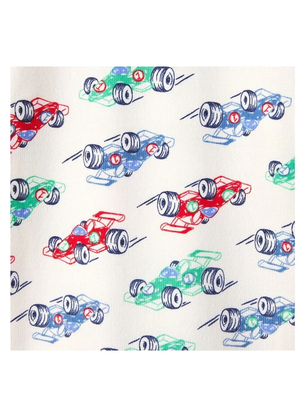 Cuddl Duds Toddler Snug Fit Long Sleeve Pajama Set with Red, Blue & Green Cars